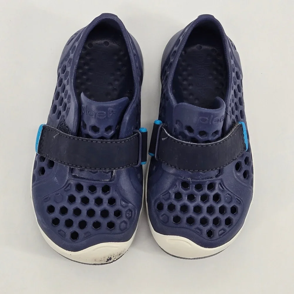 PLAE Mimo Waterproof Injection Molded Kids Water Shoes Navy Blue Size 8C